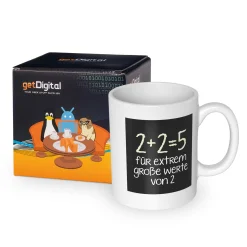 getDigital 2 + 2 = 5 Becher Hot