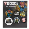 AbyStyle 2000 AD / Judge Dredd Button-Set New