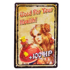 getDigital Blechschild Good For Your Health New
