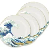 Disitrneo Die Große Welle von Kanagawa Set aus 4 Tellern Outlet