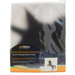 getDigital Einhorn-Silhouette Duschvorhang New