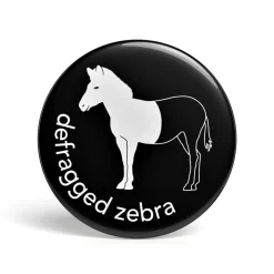getDigital Geek Button Defragged Zebra Best
