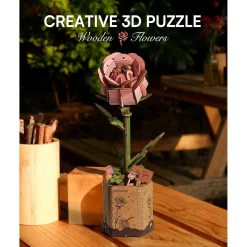 Robo Time Holzbausatz Pinke Rose Hot