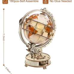 ROKR Leuchtender Globus Holzbausatz Hot