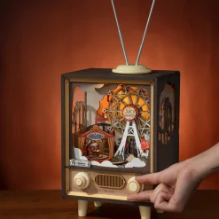 Robotime Retro-Fernseher Spieluhr Holzbausatz Sale