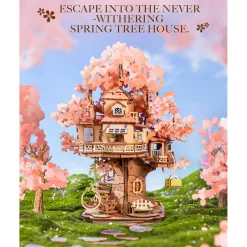 Robotime Sakura Baumhaus Holzbausatz New