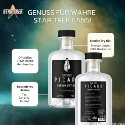Star Trek Picard Earl Grey Gin mit Sammlerbox und Glas Outlet