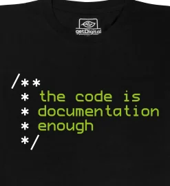 getDigital The code is documentation enough Schwarz Sale