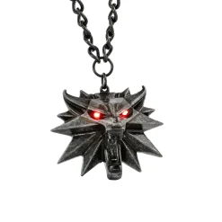 The Witcher 3 Wild Hunt Wolf Medaillon mit LED Augen